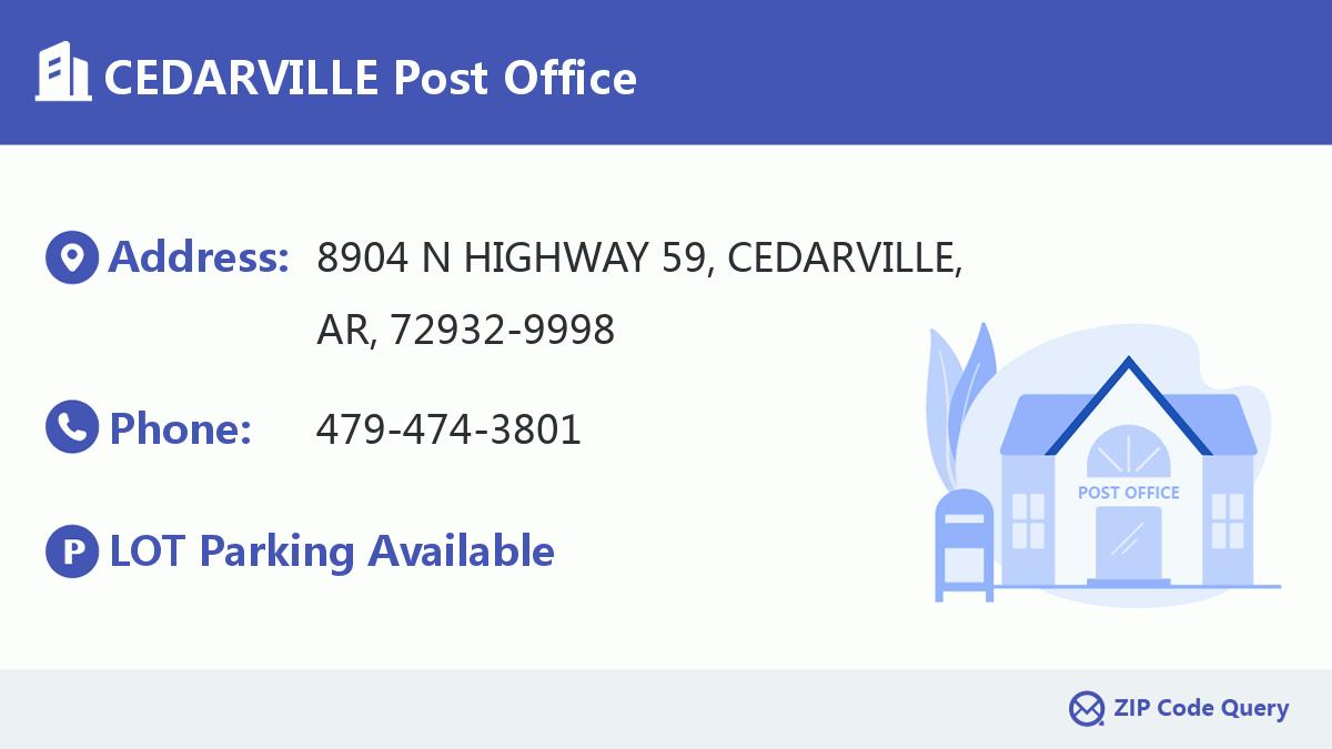 Post Office:CEDARVILLE