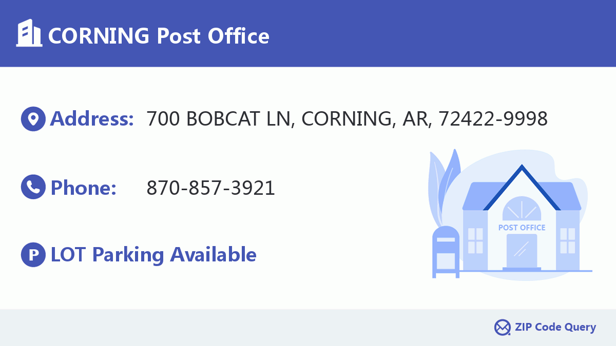 Post Office:CORNING