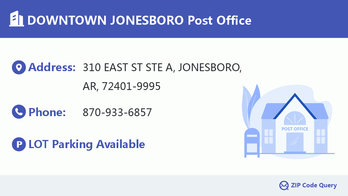 Post Office:DOWNTOWN JONESBORO
