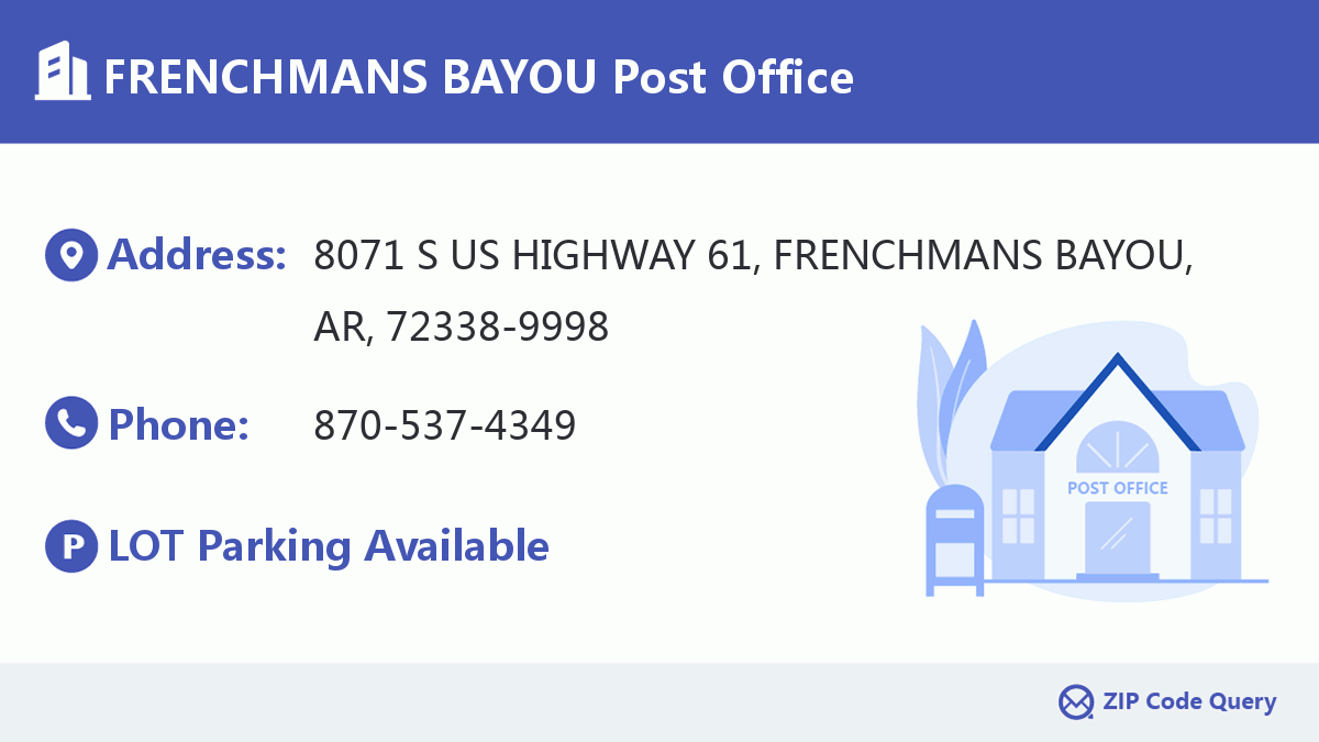 Post Office:FRENCHMANS BAYOU