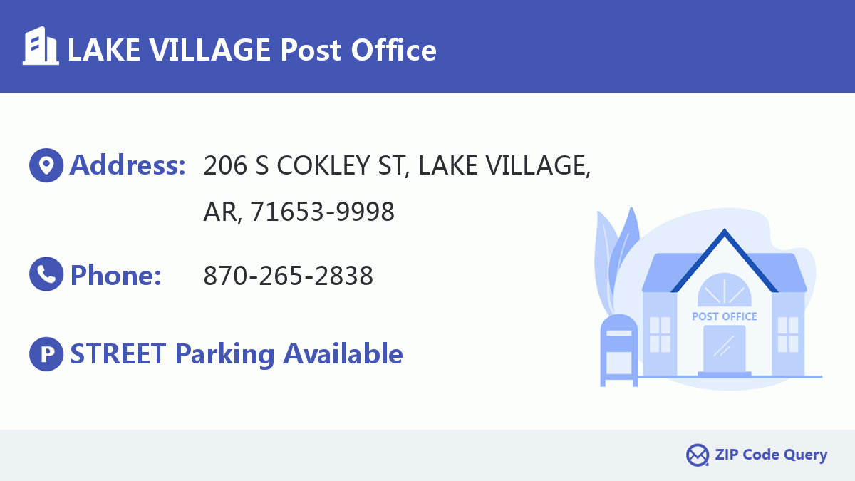 Post Office:LAKE VILLAGE