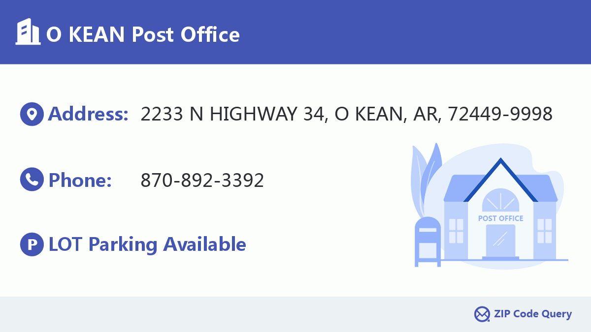 Post Office:O KEAN
