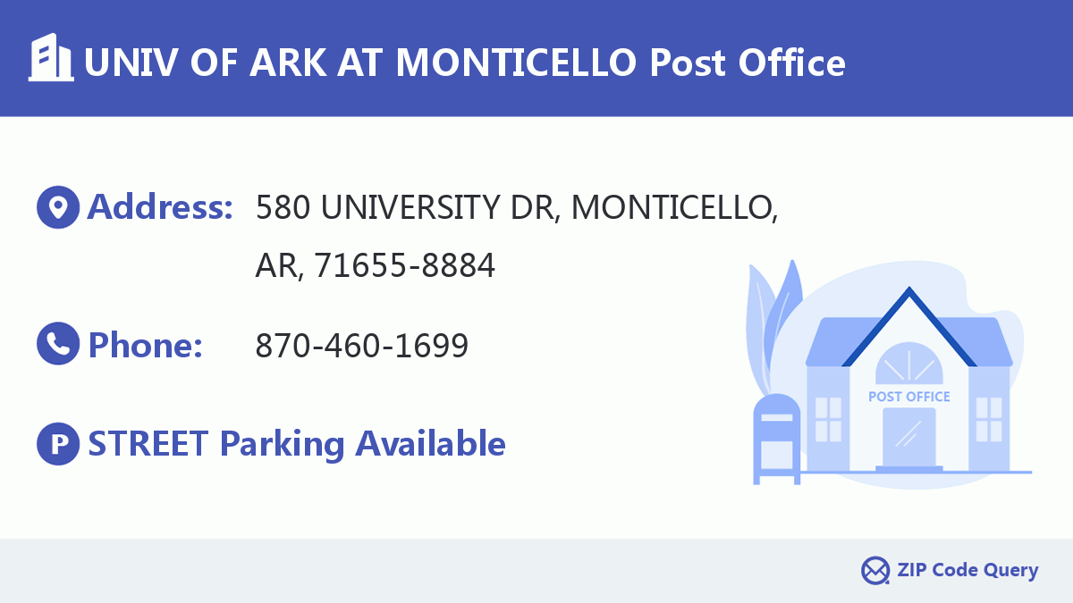 Post Office:UNIV OF ARK AT MONTICELLO
